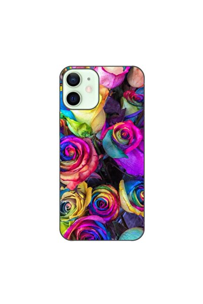 OEM Husa compatibila cu Apple iPhone 12 Mini Silicon Gel Tpu Model Trandafiri...