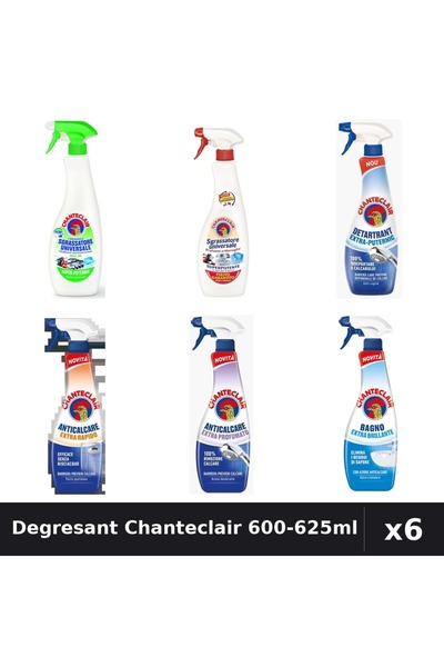 Chanteclair Set 6 Degresant Universal 600-625ml - Lămâie, Marsilia, Anticalcar