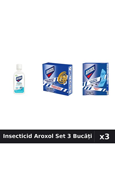 Aroxol Set 3 Insecticid - Loțiune Repelent 85ml + Pastile Anti-Insecte 10/30buc