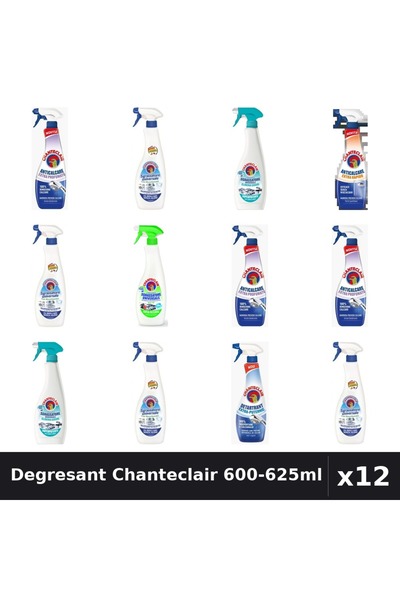 Chanteclair Set 12 Degresant Universal 600-625ml - Bicarbonat, Lămâie, Anti-M...