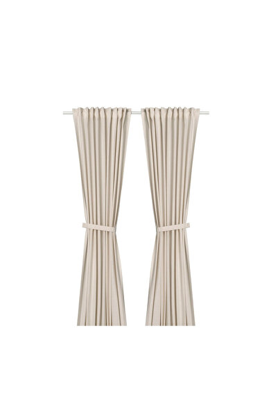 IKEA Lenda Fund Curtain/2 Wings, 140X300 Cm, Light Filtering, Cotton