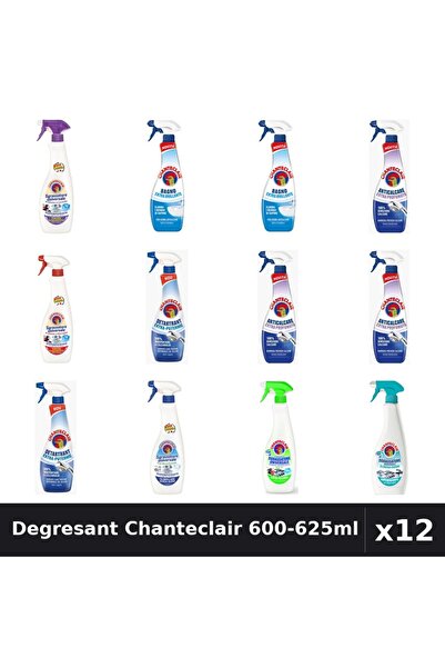 Chanteclair Set 12 Degresant Universal 600-625ml - 8 Arome Asortate Curatenie...