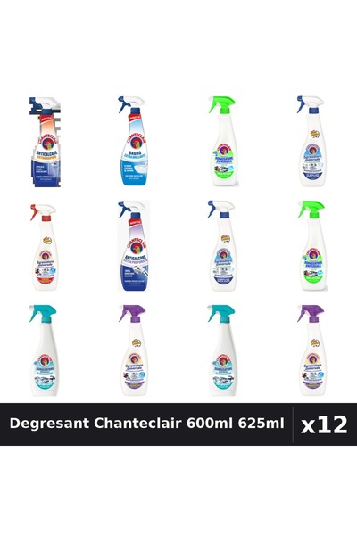 Chanteclair Set 12 Degresant Universal 600ml, 625ml - 9 Arome Asortate - Cura...