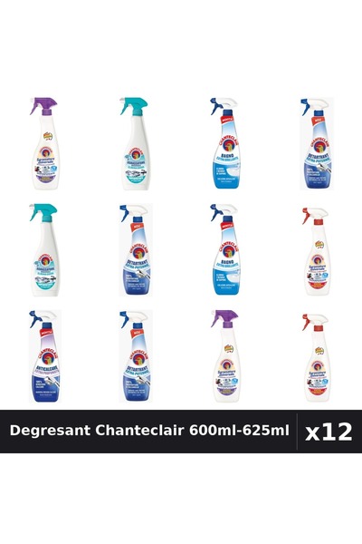 Chanteclair Set 12 Degresant Universal 600ml-625ml - Lavanda, Marsilia, Anti-...