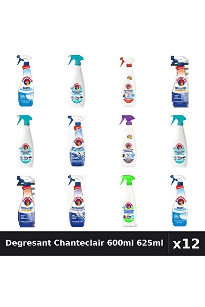 Chanteclair Set 12 Degresant Universal 600ml-625ml - 8 Arome, Anticalcar, Det...