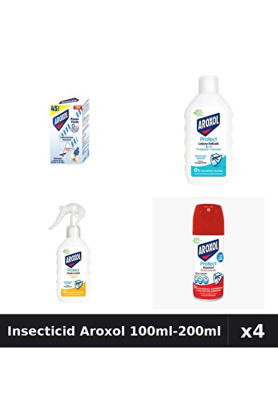Aroxol Set 4 Insecticid - Aparat Electric, Loțiune Repelent, Spray 100ml - Pr...