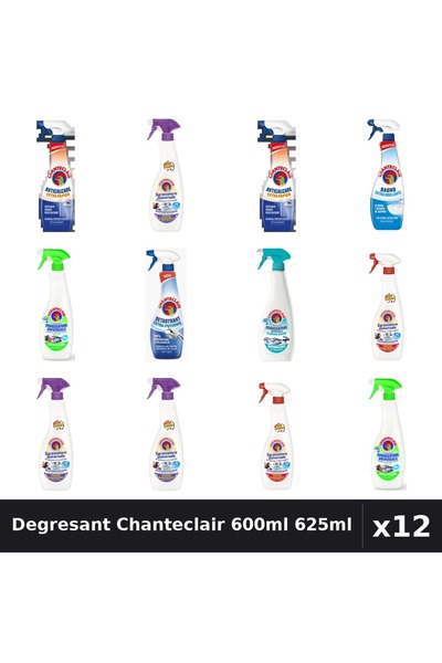 Chanteclair Set 12 Degresant Universal 600ml 625ml - 8 Arome, Anticalcar, Det...