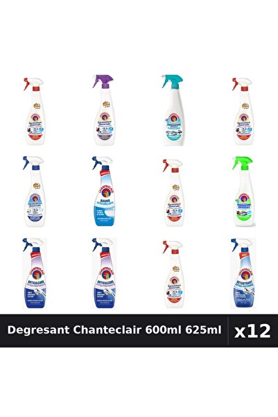 Chanteclair Set 12 Degresant Universal 600-625ml - 8 Arome Asortate, Anticalc...