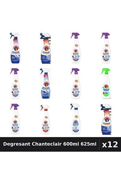 Chanteclair Set 12 Degresant Universal 600ml 625ml - 8 Arome Asortate Curatenie