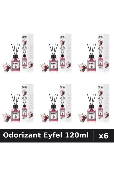 Eyfel Set 6 Odorizant Camera Betisoare 120ml - Aroma Bouquet, Parfum Intens