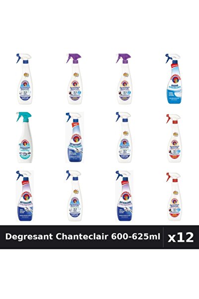 Chanteclair Set 12 Degresant Universal 600-625ml - 8 Arome, Anticalcar, Detar...
