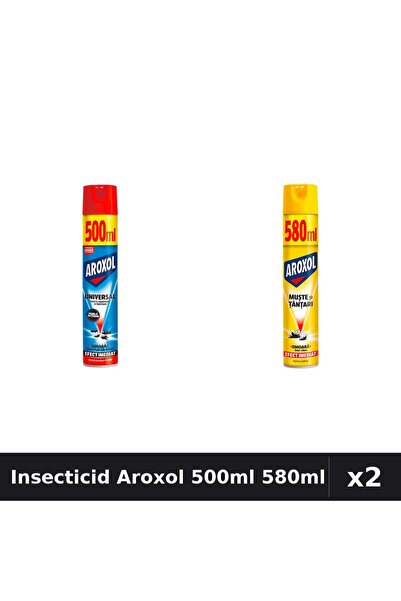 Aroxol Set 2 Spray Insecticid 500ml + 580ml - Anti Gandaci, Tantari, Muste