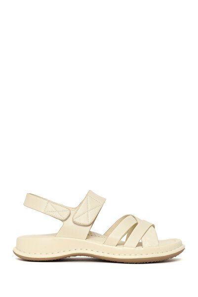 Derimod Women's Cream Strappy Thick Sole Comfort Sandals 26Sfe463718