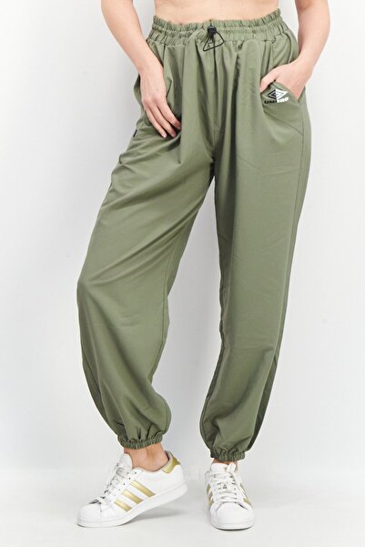 UMBRO Women Sportswear Fit Drawstring Training Track Pants, Olive