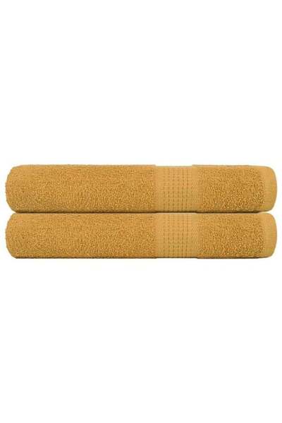 vidaxl Prosoape FROGN 2 buc., auriu, 100 x 200 cm, 360 g/m²