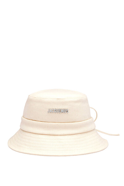 JACQUEMUS The Gadjo Kırık Beyaz Kadın Bucket Şapka