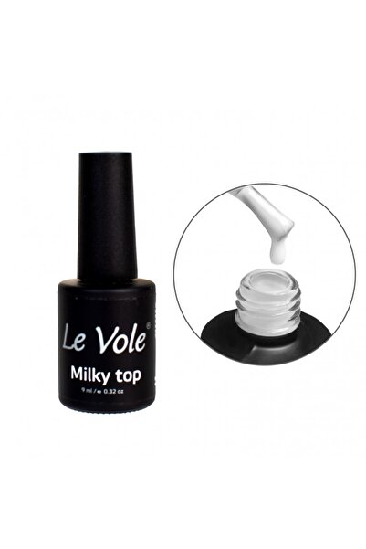 Le Volente Top coat lăptos pentru unghii, 9 ml, Le Vole Milky Top