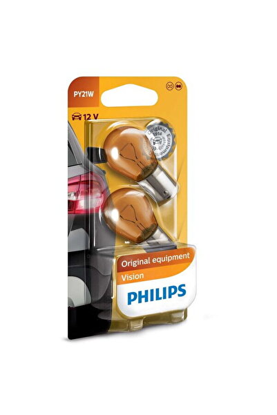 Philips Bec semnalizare PY21W-halogen, culoare galben Soclu: BAU15s, Putere: ...