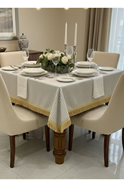 Dome Eastern High-End Lace Tablecloth with Luxurious Decorative Details1046