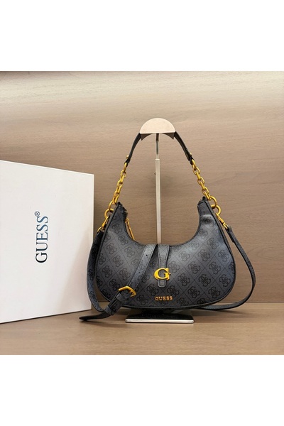 Guess Luxe GS New Crescent-Print One-Shoulder Bag 27 x 6 x 21 CM