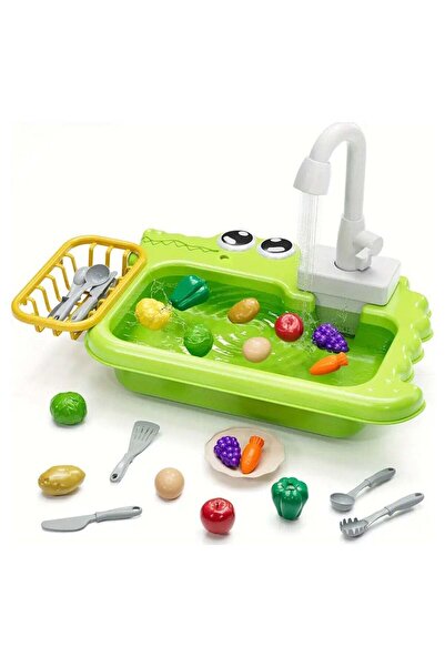 Arabest Kids Play Sink Toy,Running Water Electric Faucet,Kitchen Pretend Play...