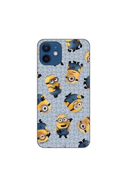 OEM Husa compatibila cu Apple iPhone 12 Silicon Gel Tpu Model Pattern Minioni