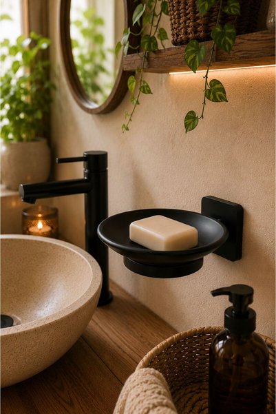 ALSİ HOME Adhesive Plastic Soap Dispenser Apparatus