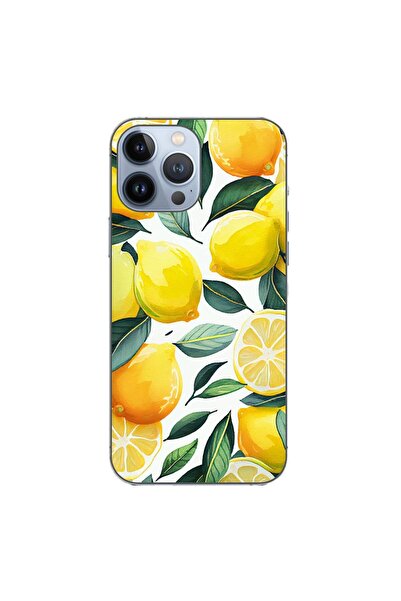 OEM Husa compatibila cu Apple iPhone 13 Pro Max Silicon Gel Tpu Model Lemons ...