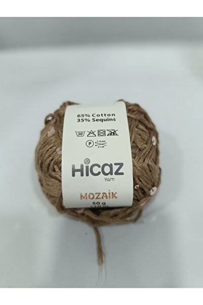 Pİ Yarn Hicaz Large Sequin Hand Knitting Yarn 50Gr