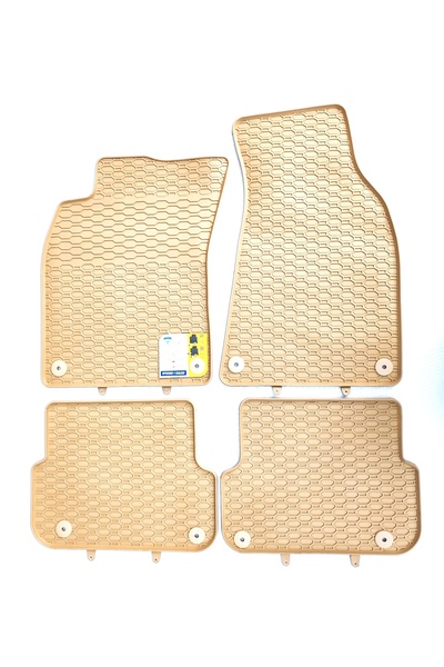 Geyer & Hosaja Set 4 covorase din cauciuc fara miros bej/crem cu clipsuri de ...