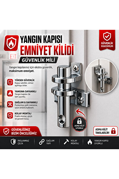 ASPAR Yangın Kapısı Emniyet Kilidi Güvenlik Mili
