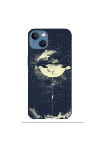 OEM Husa compatibila cu Apple iPhone 13 Silicon Gel Tpu Model Moon Climbing