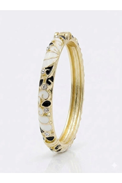 Marsilyan Ieg - Black Swan Mine Embroidered Handcuff Bracelet - Kbl0462 Elk-B...