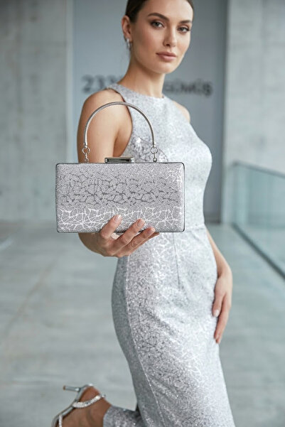VAROL ÇANTA Varol 233Complex Women's Evening Dress Bag Silver