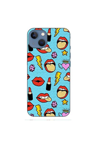 OEM Husa compatibila cu Apple iPhone 13 Silicon Gel Tpu Model Pop Art Lips