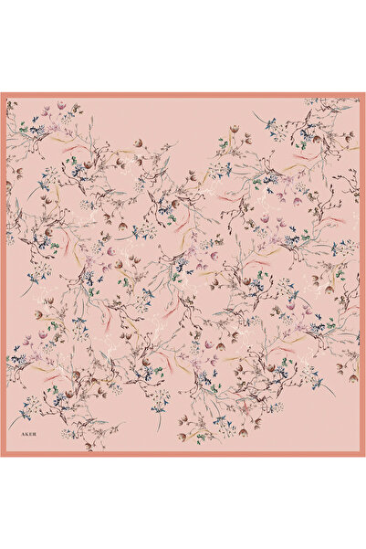 Aker Salmon 90X90 Silk Twill Scarf
