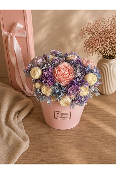 OEM Floral arrangement made of natural, scented soy wax, handmade, suitable f...