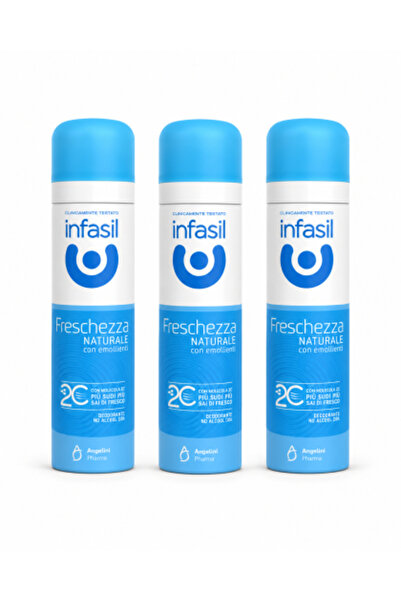 İnfasil Set of 3 x Freschezza Naturale deodorant spray with emollients, alcoh...