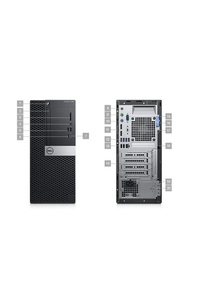 Dell refurbished Dell, OPTIPLEX 7060, Intel Core i5-8500, 3.00 GHz, HDD: 256 GB SSD, RAM: 8 GB, video: In