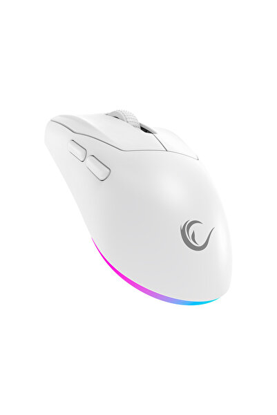 Rampage Prote M5 Pro Kablosuz Beyaz Rgb Ledli Şarjlı 26000 Dpı 3395 Sensor Ga...