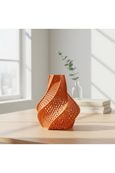 OEM Vază Decorativă Imprimată 3D Design Modern - Orange compozit fibra de carbon