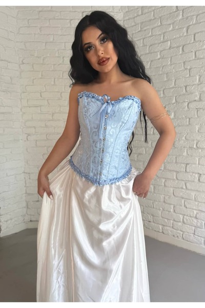 moneta boutique Women's Vintage Design Victorian Corset with Lace-Up Back