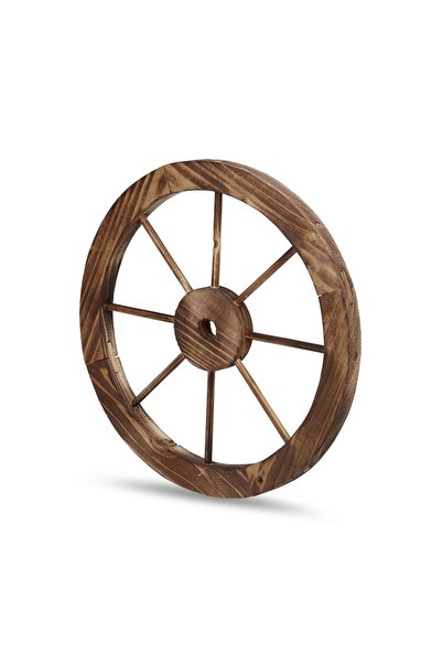 Ayawaska Decorative wooden wheel, vintage look, for indoors or outdoors, brow...
