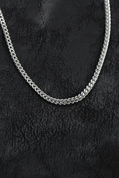 norsary 316L Steel Silver Color Foxtail Model Chain Men's Necklace