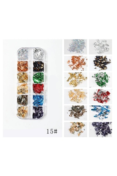 OEM Set pentru decorarea unghiilor, Folie creponată, F402-15