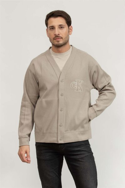 Calvin Klein Erkek Bisiklet Yaka Sweatshirt Kahverengi