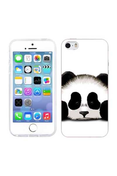 OEM Husa compatibila cu Apple iPhone 5S, iPhone 5 Silicon Gel Tpu Model Panda...