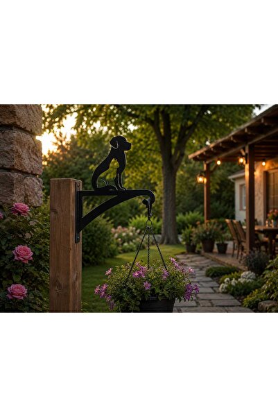 Doqudesign Dekoratif Duvara Monte Çiçek Askısı-Dış Mekan Askı-Bahçe Saksı Tut...