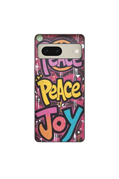 OEM Husa compatibila cu Google Pixel 7 Silicon Gel Tpu Model Peace and Joy Gr...
