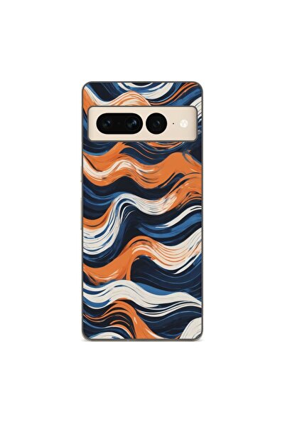 OEM Husa compatibila cu Google Pixel 7 Pro Silicon Gel Tpu Model Abstract Cra...